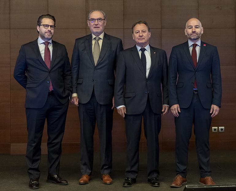 From left: Miguel Nicolás Prior (ASCER Vice Chairman), Vicente Nomdedeu Lluesma, Ismael García Peris and Alberto Echavarría (ASCER Secretary General).